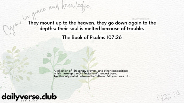 Bible Verse Wallpaper 107:26 from The Book of Psalms