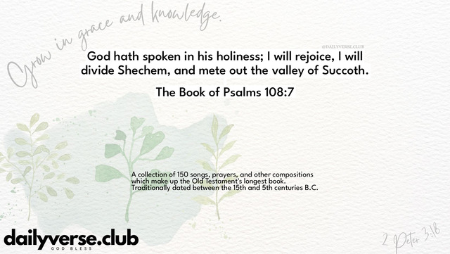 Bible Verse Wallpaper 108:7 from The Book of Psalms