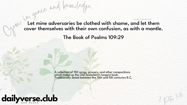 Bible Verse Wallpaper 109:29 from The Book of Psalms