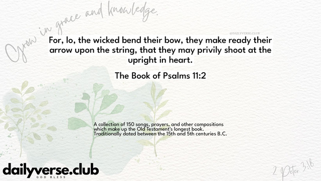 Bible Verse Wallpaper 11:2 from The Book of Psalms