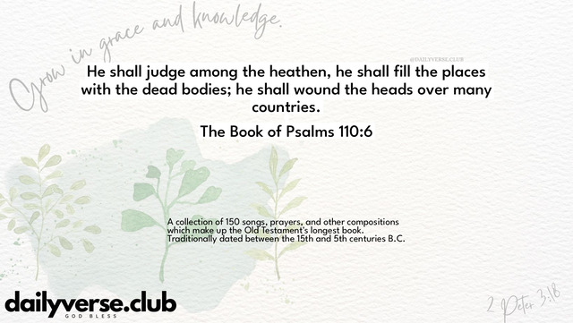 Bible Verse Wallpaper 110:6 from The Book of Psalms