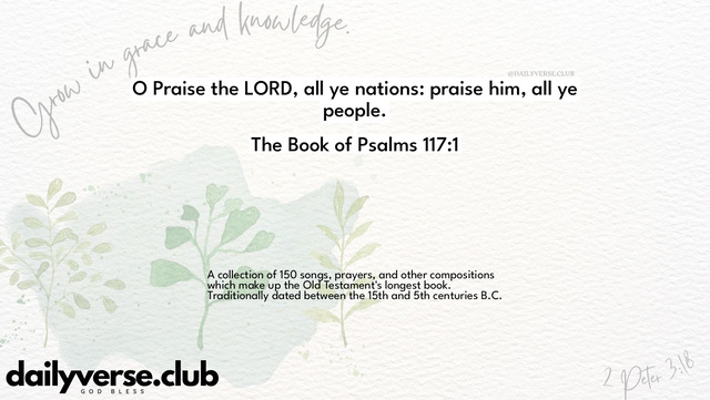 Bible Verse Wallpaper 117:1 from The Book of Psalms