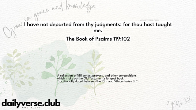 Bible Verse Wallpaper 119:102 from The Book of Psalms