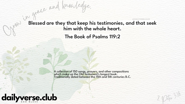 Bible Verse Wallpaper 119:2 from The Book of Psalms