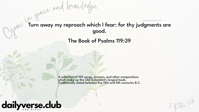 Bible Verse Wallpaper 119:39 from The Book of Psalms