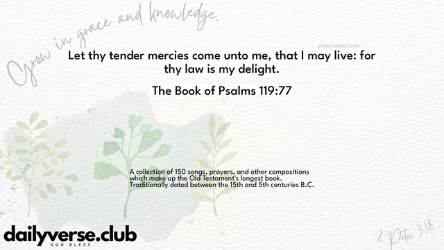 Bible Verse Wallpaper 119:77 from The Book of Psalms