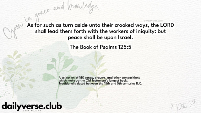 Bible Verse Wallpaper 125:5 from The Book of Psalms
