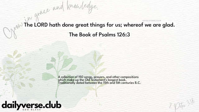 Bible Verse Wallpaper 126:3 from The Book of Psalms