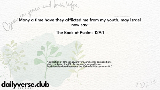 Bible Verse Wallpaper 129:1 from The Book of Psalms