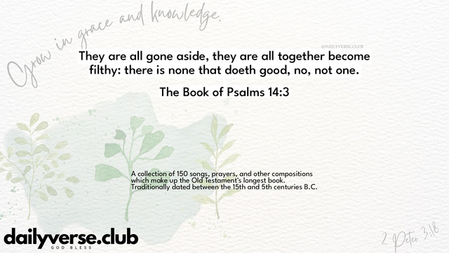 Bible Verse Wallpaper 14:3 from The Book of Psalms