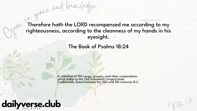 Bible Verse Wallpaper 18:24 from The Book of Psalms
