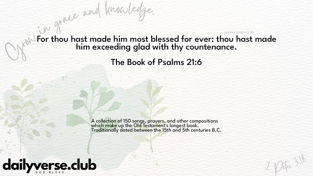 Bible Verse Wallpaper 21:6 from The Book of Psalms