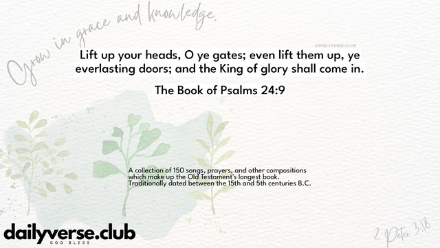 Bible Verse Wallpaper 24:9 from The Book of Psalms