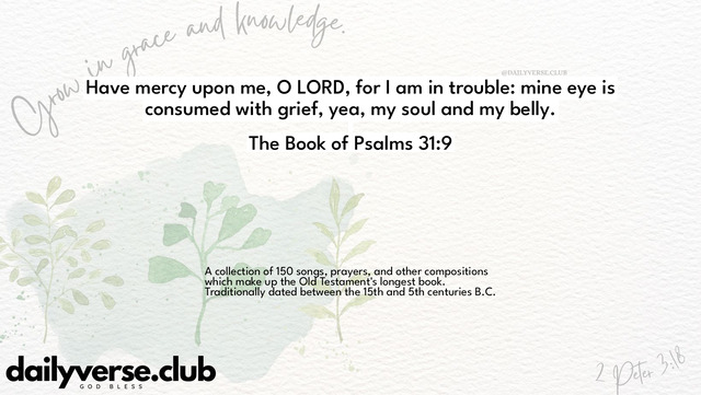 Bible Verse Wallpaper 31:9 from The Book of Psalms