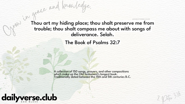 Bible Verse Wallpaper 32:7 from The Book of Psalms