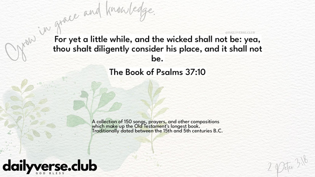 Bible Verse Wallpaper 37:10 from The Book of Psalms
