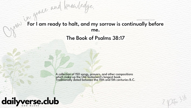Bible Verse Wallpaper 38:17 from The Book of Psalms