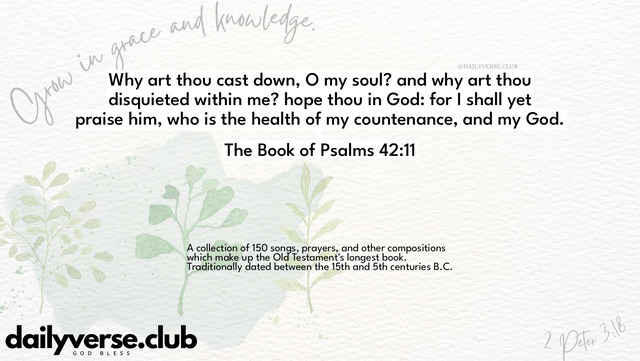Bible Verse Wallpaper 42:11 from The Book of Psalms