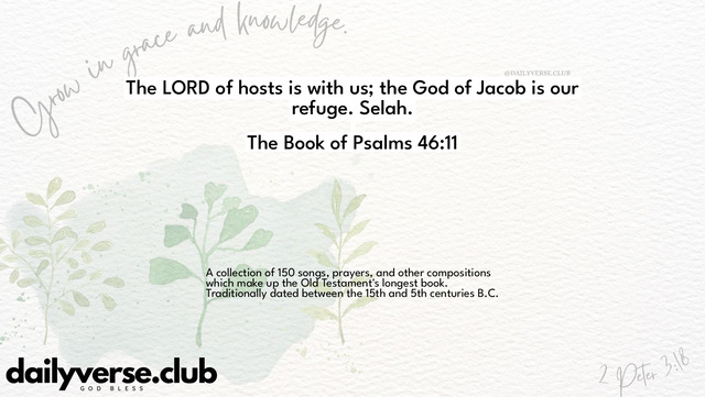 Bible Verse Wallpaper 46:11 from The Book of Psalms
