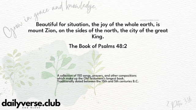 Bible Verse Wallpaper 48:2 from The Book of Psalms