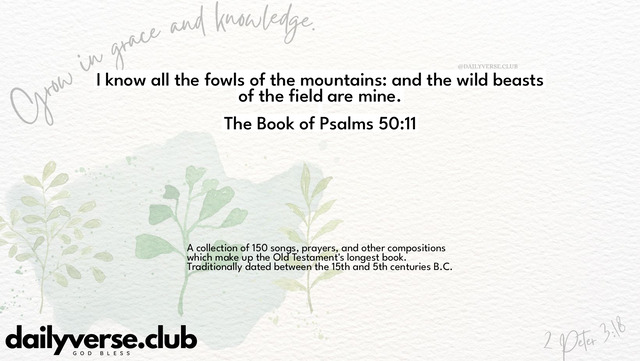 Bible Verse Wallpaper 50:11 from The Book of Psalms