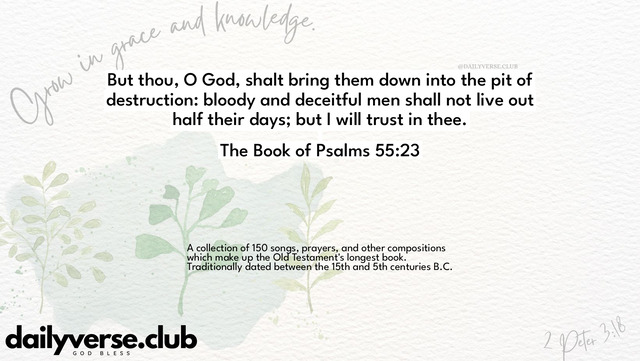 Bible Verse Wallpaper 55:23 from The Book of Psalms