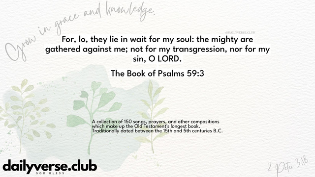 Bible Verse Wallpaper 59:3 from The Book of Psalms