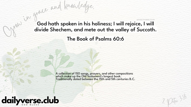 Bible Verse Wallpaper 60:6 from The Book of Psalms