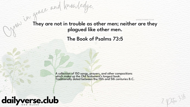 Bible Verse Wallpaper 73:5 from The Book of Psalms