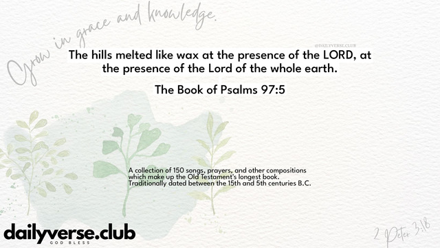 Bible Verse Wallpaper 97:5 from The Book of Psalms