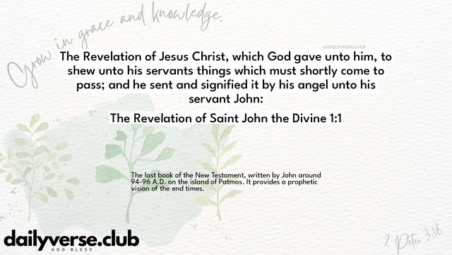 Bible Verse Wallpaper 1:1 from The Revelation of Saint John the Divine