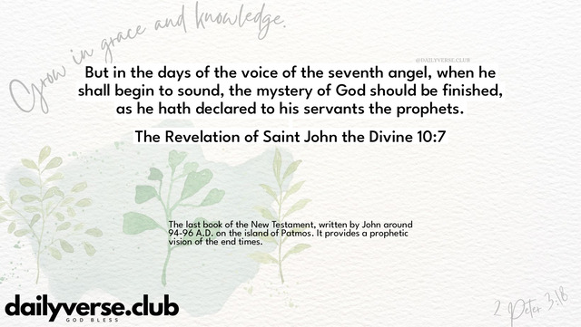 Bible Verse Wallpaper 10:7 from The Revelation of Saint John the Divine