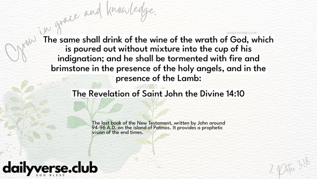 Bible Verse Wallpaper 14:10 from The Revelation of Saint John the Divine