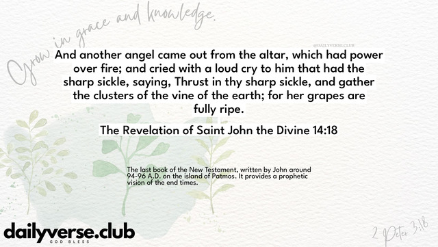 Bible Verse Wallpaper 14:18 from The Revelation of Saint John the Divine