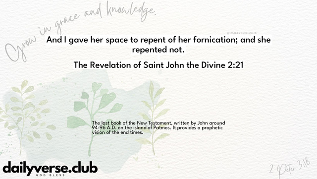 Bible Verse Wallpaper 2:21 from The Revelation of Saint John the Divine