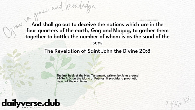 Bible Verse Wallpaper 20:8 from The Revelation of Saint John the Divine