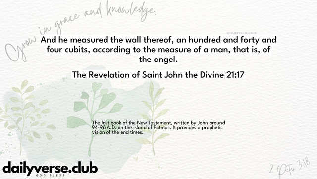Bible Verse Wallpaper 21:17 from The Revelation of Saint John the Divine