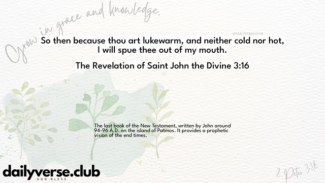 Bible Verse Wallpaper 3:16 from The Revelation of Saint John the Divine