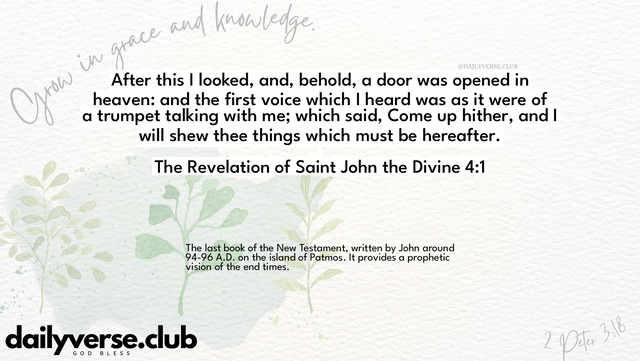 Bible Verse Wallpaper 4:1 from The Revelation of Saint John the Divine