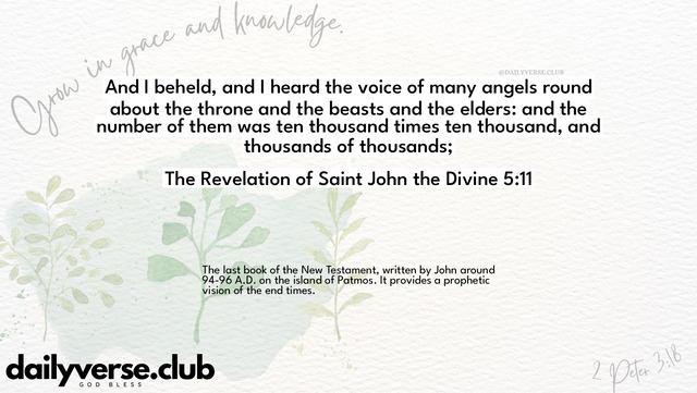 Bible Verse Wallpaper 5:11 from The Revelation of Saint John the Divine