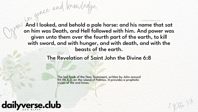 Bible Verse Wallpaper 6:8 from The Revelation of Saint John the Divine