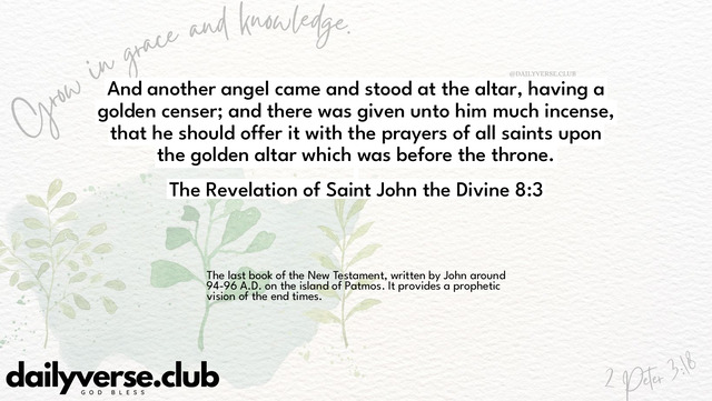Bible Verse Wallpaper 8:3 from The Revelation of Saint John the Divine