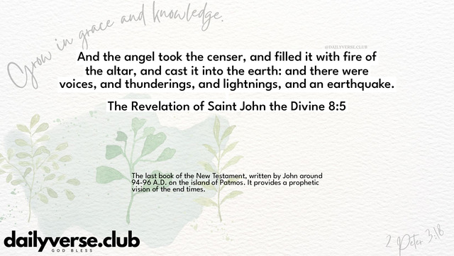 Bible Verse Wallpaper 8:5 from The Revelation of Saint John the Divine