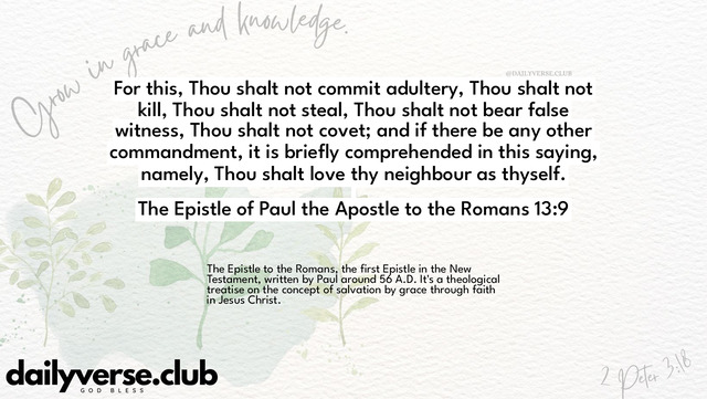 Bible Verse Wallpaper 13:9 from The Epistle of Paul the Apostle to the Romans