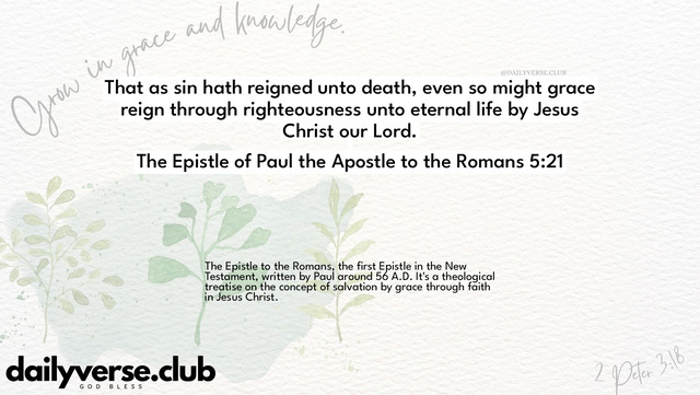 Bible Verse Wallpaper 5:21 from The Epistle of Paul the Apostle to the Romans