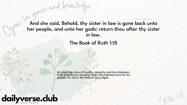 Bible Verse Wallpaper 1:15 from The Book of Ruth