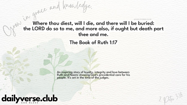 Bible Verse Wallpaper 1:17 from The Book of Ruth