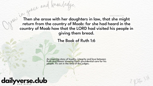 Bible Verse Wallpaper 1:6 from The Book of Ruth