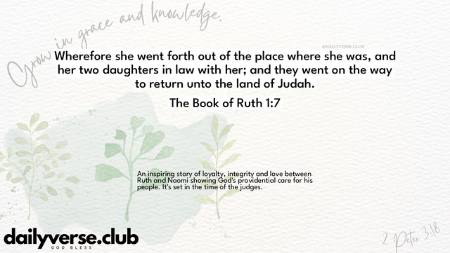 Bible Verse Wallpaper 1:7 from The Book of Ruth
