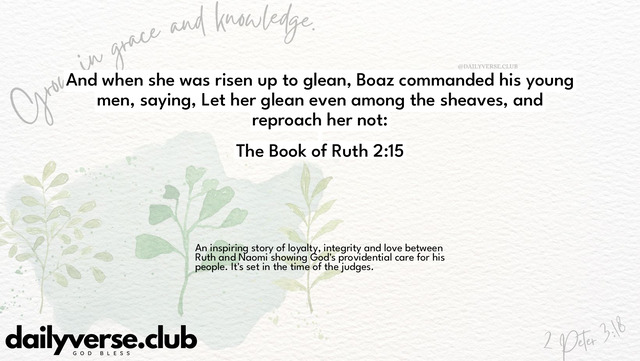 Bible Verse Wallpaper 2:15 from The Book of Ruth
